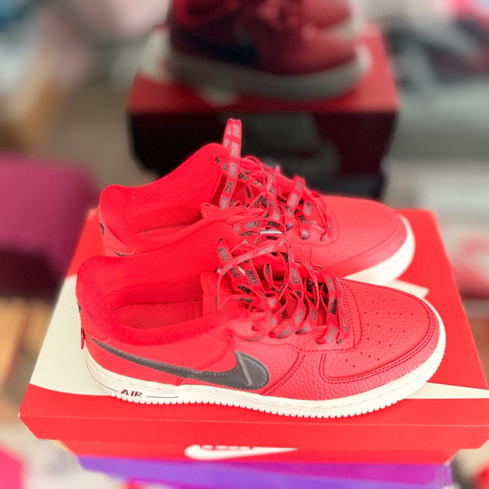 Nike Kids Red and Black Sneakers